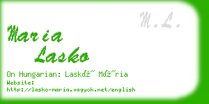 maria lasko business card